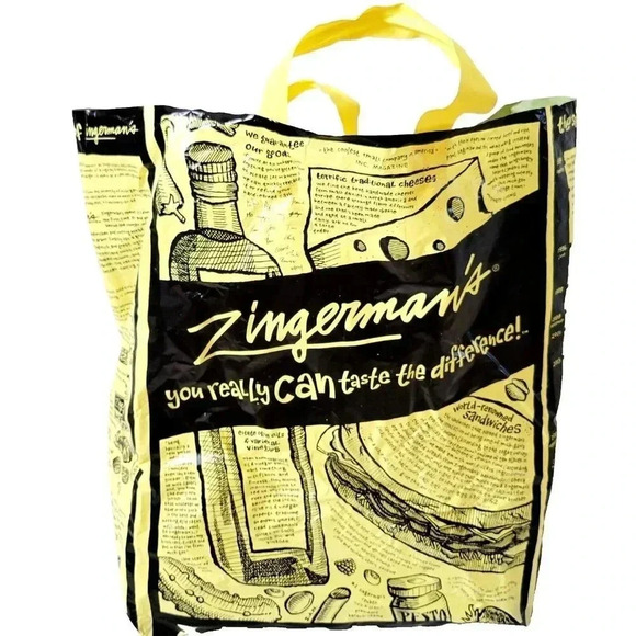 Zingerman's Deli Shopping Bag Tote Bag Reusable Ann Arbor Michigan 17"x13"x7" - Picture 1 of 3